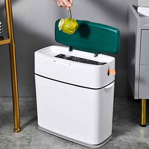 Caneca de basura rectangular con cuerda para cocina y hogar miniatura 6