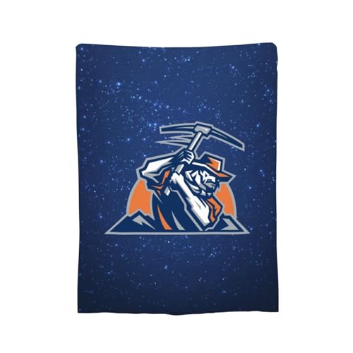 XRPUONG UTEP Miners Fleece Blanket Very Soft Microfiber Flannel Blanket for Couch Warm and Cozy
