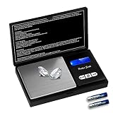 QEIHITYO Balance de Precision 500g/0.01g Balance Gramme Petite Balance avec Écran LCD et Tare Function pour Café Herbes Bijoux Herbes Pierres Précieuses 7Unités (2 Piles Incluses)