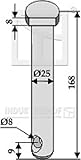 mulag comet 10a Passbolzen für Splintsicherung 63-MUL-55 passend für Mulag Mulcher