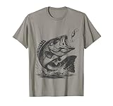 Vintage Bass Fishing Fishing Graphic Large Mouth Bass Fish T-Shirt