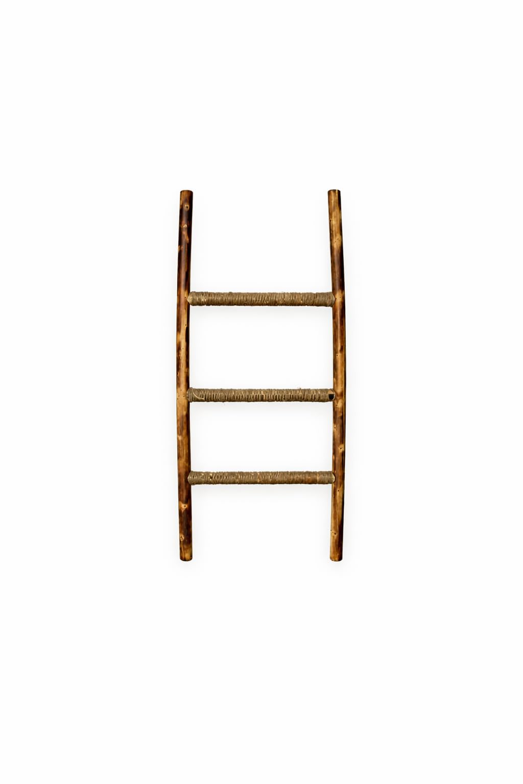 Toallero Pie Escalera Decorativa de Madera, Estilo Vintage/Rustico para el Hogar (3 peldaños)