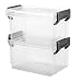 IRIS USA 301635 Layered Latch Box, Clear