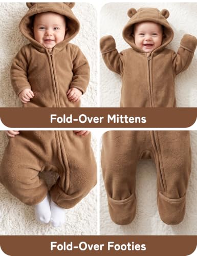 Babymine Newborn Baby Boy Clothes 0-3 Months Girl Halloween Costume Brown - image 3