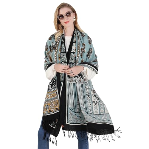 DANA-XU-100-Merino-Wool-Extra-Large-Pashmina-Blanket-Travel-Scarf-Cashmere-Wrap-for-Women-Fall-Winter-Oversize-Shawl-Floral