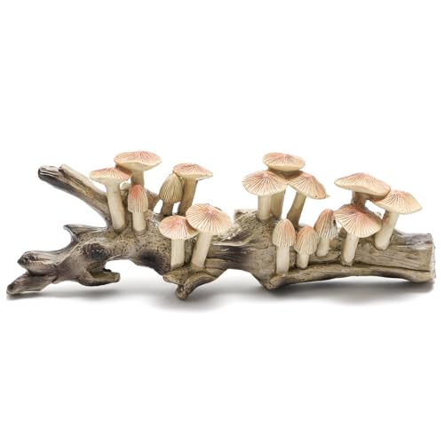 Peohud Resin Mushroom Decor Vintage Cottagecore Mushroom Sculpture Hanging Art for Wall Rustic Farmhouse Kitchen Bedroom Living Room Office Home Decor Fantasy Woodland Gift