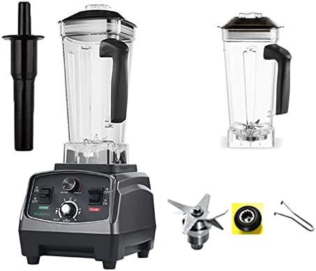 BioloMix Professional Countertop Blender, Blender for Kitchen Max 2200W High Power Home and Commercial Blender with Timer, Smoothie Blender for Crushing Ice, Frozen Fruit, Soup, Optional with Extra Parts (with Extra 2L Jar and Parts)