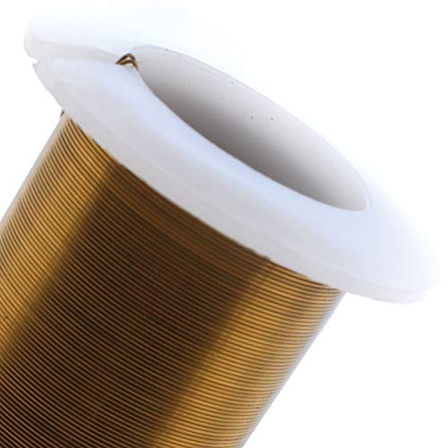 Image of The Beadsmith Wire Elements 26-Gauge Lacquered Tarnish-Resistant Copper Wire for Jewelry Making, 34 Yard, 31.09 Meter Spool (Vintage Bronze Color)