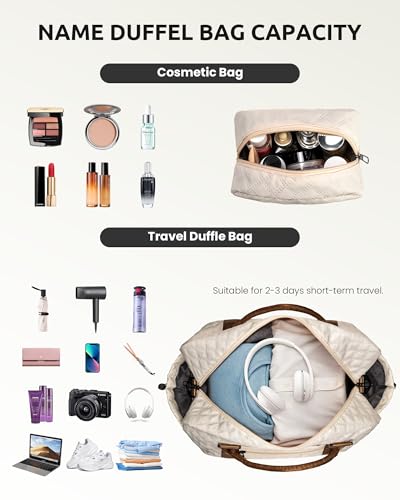 image for Vogewood Gifts for Teenage Girls - Personalized Letter Duffle Bag with