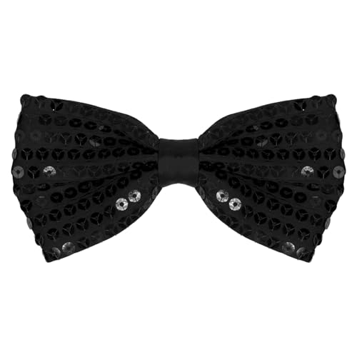 ALLY-MAGIC Glitter Bow Tie for Men Sequin Bow Tie with Adjustable Strap Sparkly Pre-tied Bow Ties for Bachelor Dance Hen Night Wedding Party Costume Fancy Dress Stage Show Y6WTLPLJ