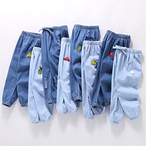Kids Child Boys Girls Elastic Spring Autumn Soft Cotton Denim Casual Cool Sport Street Summer Thin Bloomers Pants2