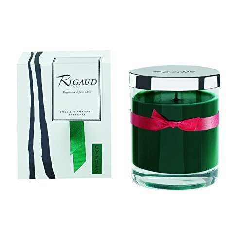 Rigaud Cypres Bougie D'ambiance Parfumee, Medium Candle Modele Complet with Metal Snuffer Lid