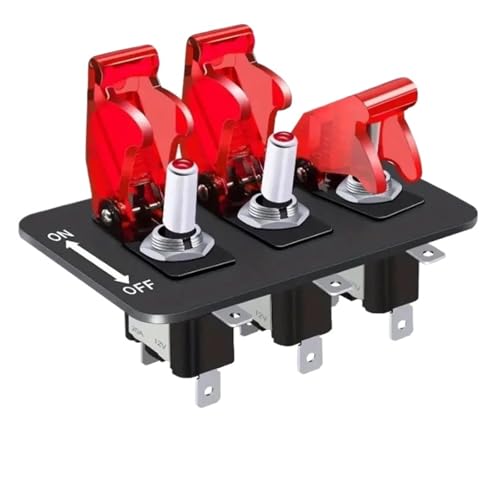Panneau de commutation 12V 24V bleu avec bouton de démarrage racing et fusible 20A