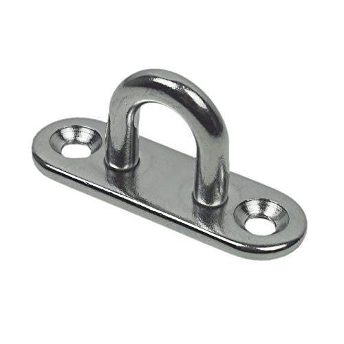 Anillo en D de acero inoxidable 316 de 8 mm placa rectangular para toldos 2