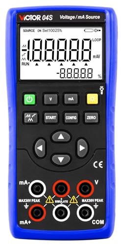 Victor/RuoShui Multifunction Calibration 04S Temperature calibrator Voltage/mA Source Multifunction Input and Source calibrator Large LCD Display with 0.05% accur(Victor 04S)