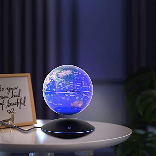 Levitating Globe, Magnetic Floating Globe, Rotating World Map 6" Interactive Globe With Led Light For Children Educational Gift Home Office Desk Decor #TOP4