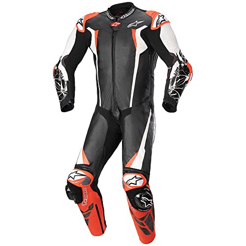 Alpinestars Absolute V2 One-Piece Leather Suit (48) (BLACK/WHITE/RED)
