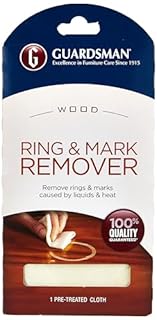 Guardsman Wood Ring and Water Mark Remover Cloth - 1 Pack - Clean & Remove Marks from Wooden Surface | Removes Marks Caused by Liquid, Moisture and Heat from Wooden Furniture, Surfaces & Flooring