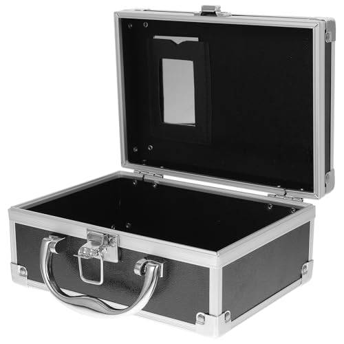 Hohopeti Maletín Aluminio Portátil para Maquillaje y Herramientas Estuche Compacto con Compartimentos Organizador Resistente para Cosméticos y Accesorios para Profesionales y Viajes