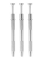 3 Stück Piercing zange für kugeln, Piercing Kugel Aufdreher, Piercing Werkzeug Set, mit 4 Klauen Edelsteine Catcher, für Schmuck Perlen Uhren Brillen Diamanten (Silber)