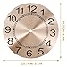 jojofuny Aluminum Silver Wall Clock Face for DIY, Wall Clock Dial DIY Dial Plate Replacement Digital Accessory Rose Gold