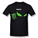 Fkyceun Men's Green Monster Logo Tee Black