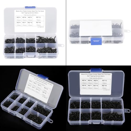 Set 800 Tornillos Autorroscantes M2 Punta Cruzada miniatura 4