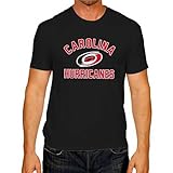 Wright & Ditson NHL Adult Game Day Unisex T-Shirt - 100% Cotton - Tagless Hockey Tee - Short Sleeve - Comfortable and Lightweight (Carolina Hurricanes - Black, Medium)