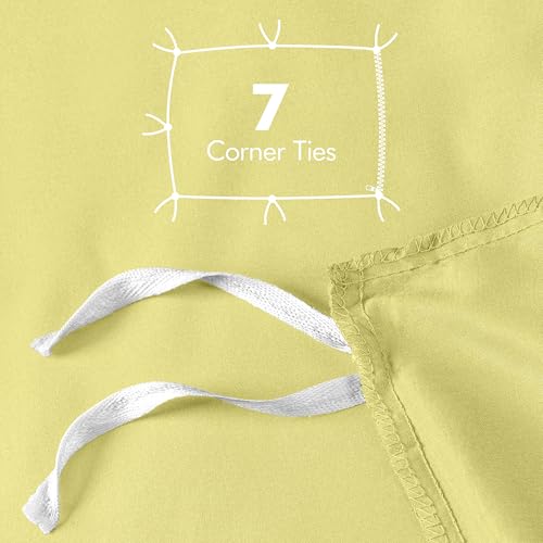 Utopia Bedding Duvet Cover King Size - 3 Piece with Zipper Closure - 1 Comforter Cover 104X90 Inches & 2 Pillow Shams 20X36 Inches (Yellow) Comforter Not Included