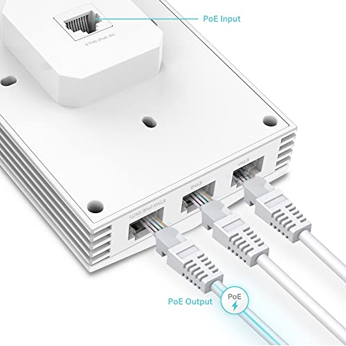 Image of TP-Link EAP655-Wall | Omada True WiFi 6 AX3000 Wall Plate Wireless Gigabit Access Point | High-Efficiency | Seamless Roaming | PoE Passthrough | Multiple SDN Controller Options | Remote & App Control