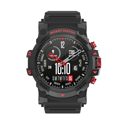 Image of TIMEX iConnect Go 1.38 inch(3.50 cm) Display with Functional Crown and BT Calling Smartwatch for Unisex - TWIXW800T, Black