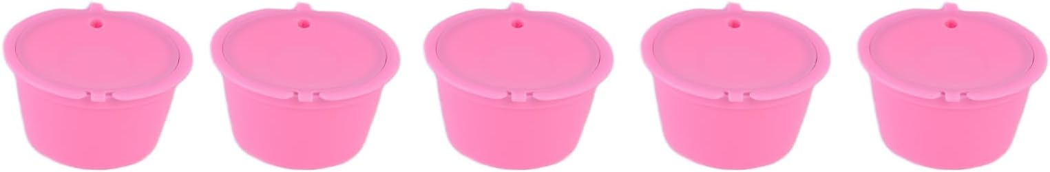 Reusable Coffee Capsule Filter Cup Spoon Coffee System Coffee Machine Pink