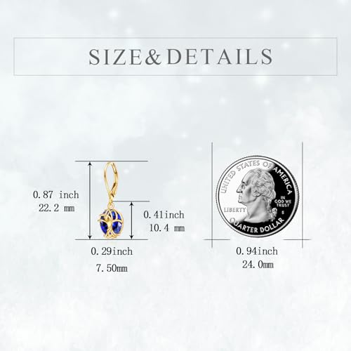 DOVRAN 14K Solid Gold Leverback Earrings for Women Real Yellow Gold Filigree Dangle Earrings Trendy Jewelry Birthday Mother's Day Gifts for Wife Mom 5