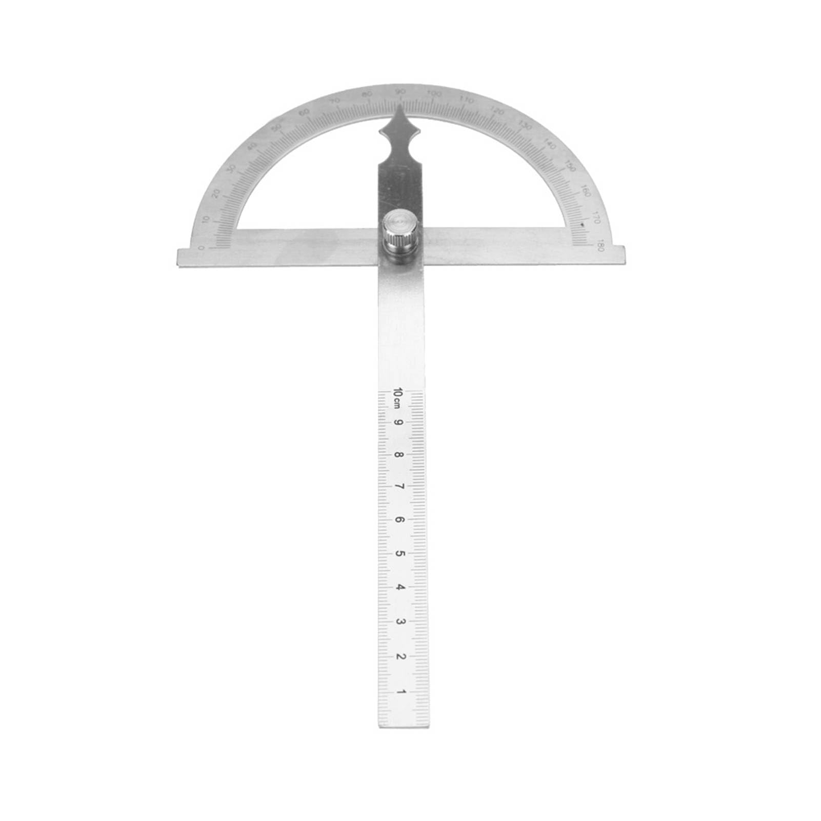0 180 Degree Stainless Steel Protractor Goniometer Angle Finder Ruler 15cm, 150 * 200mm (120 * 150mm)