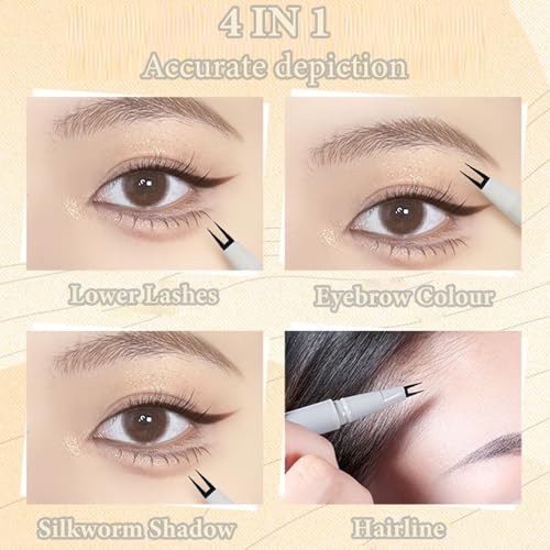 Black Double Tip Lower Eyelash Pencil,Waterproof Eyelash Mascara,Extra Long Thick & Voluminous Lash Mascara Long Lasting, Waterproof & Smudge-Proof,Natural Eye Makeup (01 black) - Image 6