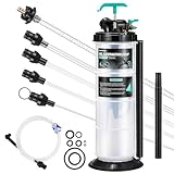 Poafamx 7.5L Oil Extractor Pump Pneumatic/Manual, 2 Gallon Fluid Extractor Pump, Oil Vacuum Change Pump with 5 Tubes and Extended Storage Units for Automotive, Truck, Boats Oil Change (2 Gallon)