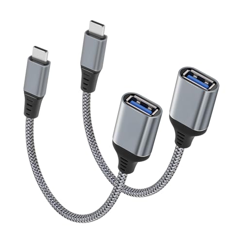 Adapter USB C auf USB, [2 St&uuml;cke] OTG Adapter Typ C USBC auf USBA 3.0 Kompatibel f&uuml;r Galaxy S24/S23/S22, iPhone 15 16 Pro Max, iPad Pro, MacBook Pro, Huawei P30,Google Pixel 3XL