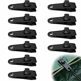 Stalora 10 Stück Planenspanner Tarp Clips Zeltplanen Planenclips Kunststoff Planenbefestigung Camping Zelt Clip Zeltklammern Planenhalter Einstellbar Befestigungsclips für Markisen Zelte Vordächer