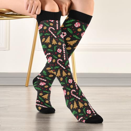 Image of Wusikd Blue Yellow Monster Trucks Compression Socks for Women and Men Circulation Long Socks for Athletic Running 1