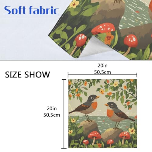 Servilletas de Tela Blancas Cuadradas Set 4 50.5x50.5 cm miniatura 6