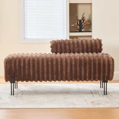 NIOIIKIT 49.6" Modern Loveseat Sofa Couch, Upholstered Accent Sofa with