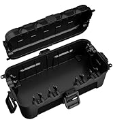 RESTMO Waterdichte elektrische kabeldoos IP44 voor buiten, grote stekkerbeschermdoos voor verlengsnoer, bestand tegen weersinvloeden, elektrische accessoires, 29x11x7.5cm, Grijs
