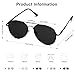 SOJOS Classic Aviator Sunglasses for Women Men Metal Frame Spring Hinges SJ1030, Black/Grey