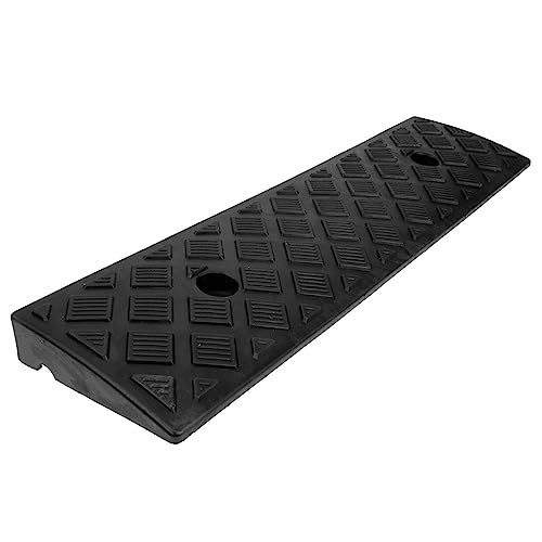 Rampa de borde de plástico Amosfun para entrada de garaje y muelle de carga con alta capacidad, adecuada para coche, motocicleta, scooter y silla de ruedas miniatura 1