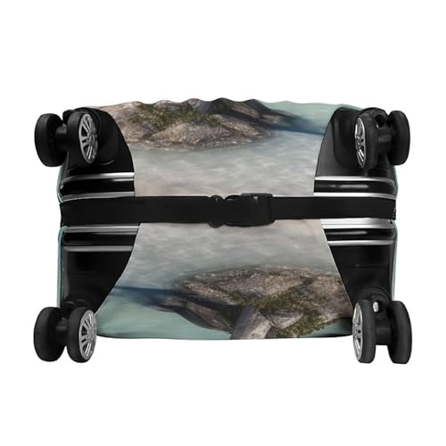 Sea Palm Trees Travel Luggage Cover Anti-scratch Suitcase Cover Elastic Suitcase Protective Cover Fits 19-32 Inch Luggage L 6