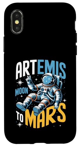 Installazione facile Custodia per iPhone X/XS Artemis Space Astronaut Space Suit Moon Poster Art Mars