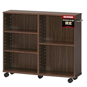 アイリスオーヤマ キャスター付きの収納カート 収納棚 幅75×奥行20×高さ65cm キャスター付き 1,990円送料無料！