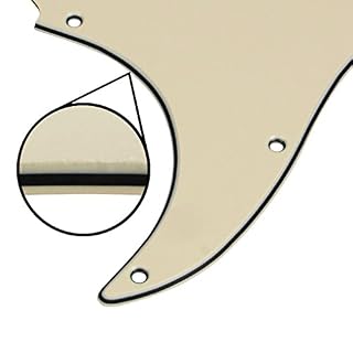 FLEOR SSS Style Pickguard pour guitare Stratocaster pour gaucher avec couvercles de micro 48/50/52 mm 2T1V et embouts… – Image 4