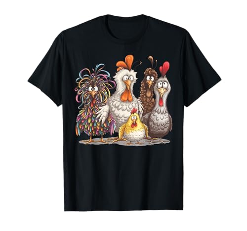 Chicken Art Crazy Chicken Gifts for Men Women Kid Boy Family T-Shirt