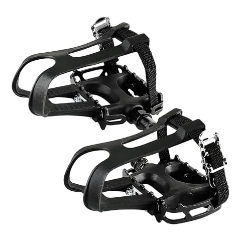 BV Universal Bike Pedals with Toe Clips Cover